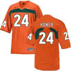 Miami Hurricanes Homer 24 Orange Jersey 2018 - 2019