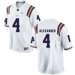 LSU Kwon Alexander 4 White Jersey 2018 - 2019