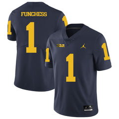 Michigan Devin Funchess 1 Navy Jersey 2018 - 2019