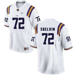 LSU Tyler Shelvin 72 White Jersey 2018 - 2019