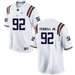 LSU Neil Ferrell jr. 92  White Jersey 2018 - 2019