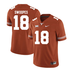 Texas Longhorns Tyrone Swoopes 18 Brunt Orange Jersey 2018 - 2019