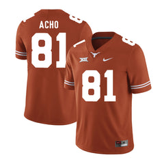 Texas Longhorns Sam Acho 81 Brunt Orange Jersey 2018 - 2019