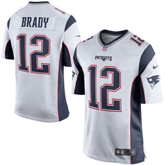 Tom Brady New England Patriots Game Jersey - White/Navy Blue 2018/2019