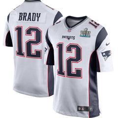 Tom Brady New England Patriots White Super Bowl LII Bound Game Jersey 2019