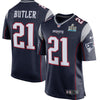 Image of Malcolm Butler New England Patriots Navy Super Bowl LII Bound Game Jersey 2019