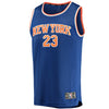 Image of Trey Burke New York Knicks Branded Fast Break Road Jersey Blue - Icon Edition