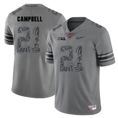 Ohio State Parris Campbell 21 Gray Jersey 2018 - 2019