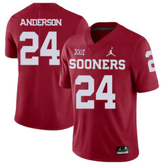 Rodney Anderson 24 Red Oklahoma Sooners Jersey 2018 - 2019