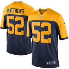 Clay Matthews Green Bay Packers Alternate Game Jersey - Navy