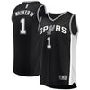 Image of Lonnie Walker San Antonio Spurs Branded Fast Break Jersey - Icon Edition - Black