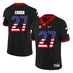 Nick Chubb 27 Black Georgia Tech Jersey 2018 - 2019