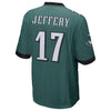 Image of Men's Alshon Jeffery Midnight Green Philadelphia Eagles Super Bowl LII Champions Patch Game Jersey 2019