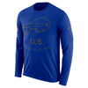 Image of Buffalo Bills Men's Long Sleeve Royal Salute to Service Sideline Legend Performance 2018/2019