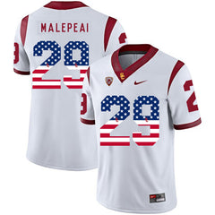 USC Vavae Malepeai 29 White Jersey 2018 - 2019