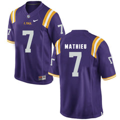 LSU Tyrann Mathieu 7 Purple Jersey 2018 - 2019