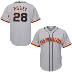 Buster Posey San Francisco Giants Majestic Cool Base Player Jersey - Gray