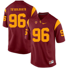 USC Stevie Tu'ikolovatu 96 Scarlet Jersey 2018-2019