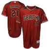 Image of Zack Greinke Arizona Diamondbacks Majestic Official Cool Base Player Jersey - Sedona Red/Black