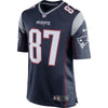 Image of New England Patriots Rob Gronkowski Navy Blue/Silver JERSEY 2018 - 2019