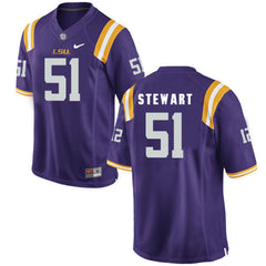 LSU Seth Stewart 51 Purple Jersey 2018 - 2019