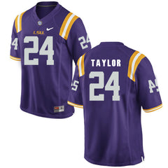 LSU Tyler Taylor 24 Purple Jersey 2018 - 2019