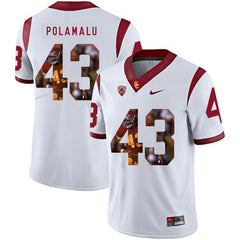 USC Troy Polamalu 43 White Jersey 2018 - 2019