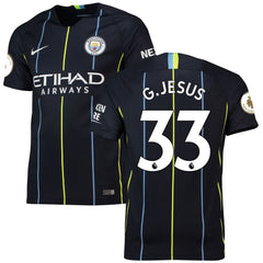 Gabriel Jesus Manchester City 2018/19 Away Player Jersey – Black