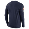 Image of Seattle Seahawks Men's Long Sleeve Navy Salute to Service Sideline Legend Performance 2018/2019