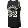 Image of Magic Johnson Los Angeles Lakers Mitchell & Ness Straight Fire Camo Swingman Jersey – Black