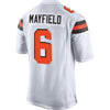 Image of Baker Mayfield Cleveland Browns Draft Pick Game Jersey – White 2018/2019