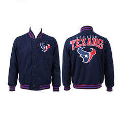 Houston Texans Navy Bomber Hoodie 2018 - 2019