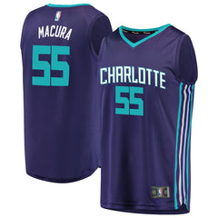 J.P. Macura Charlotte Hornets Branded Fast Break Player Jersey - Statement Edition - Purple