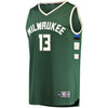 Image of Malcolm Brogdon Milwaukee Bucks Branded Fast Break Road Player Jersey Green - Icon Edition