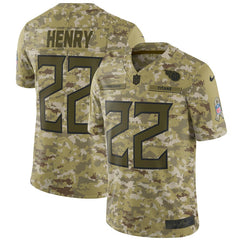 Derrick Henry Tennessee Titans Salute to Service Limited Jersey – Camo 2018/2019