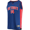 Image of Ish Smith Detroit Pistons Branded Fast Break Player Jersey - Icon Edition – Blue