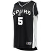 Image of Dejounte Murray San Antonio Spurs Branded Fast Break Road Player Jersey Black - Icon Edition