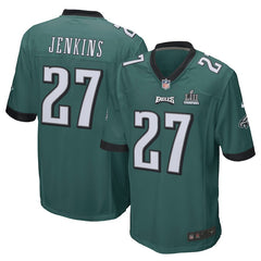 Men's Malcolm Jenkins Midnight Green Philadelphia Eagles Super Bowl LII Champions Patch Game Jersey 2019