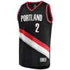 Image of Wade Baldwin IV Portland Trail Blazers Branded Fast Break Team Color Player Jersey Black - Icon Edition