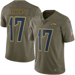 Philip Rivers Los Angeles Chargers Salute To Service Limited Jersey - Olive