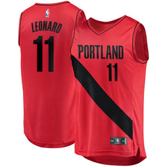 Meyers Leonard Portland Trail Blazers Branded Fast Break Player Jersey - Statement Edition - Red