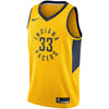 Image of Myles Turner Indiana Pacers Gold Swingman Jersey 2018 - 2019