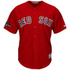 Image of Mookie Betts Boston Red Sox Majestic 2018 World Series Champions Team Logo Player Jersey – Scarlet