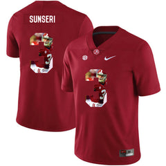 Alabama Crimson Tide Vinnie Sunseri 3 Red Jersey 2018 - 2019