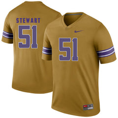 LSU Seth Stewart 51 Gridiron Gold Jersey 2018 - 2019