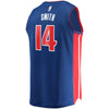 Image of Ish Smith Detroit Pistons Branded Fast Break Player Jersey - Icon Edition – Blue