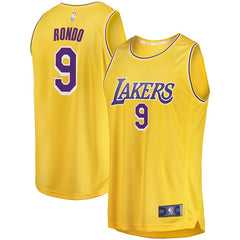 Rajon Rondo Los Angeles Lakers Branded Fast Break Jersey - Icon Edition - Gold