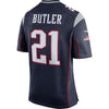 Image of Malcolm Butler New England Patriots Navy Super Bowl LII Bound Game Jersey 2019