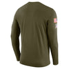 Image of Arizona Cardinals Men's Long Sleeve Olive Salute to Service Sideline Legend Performance 2018/2019