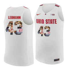 Ohio State LEHMANN 43 White Jersey